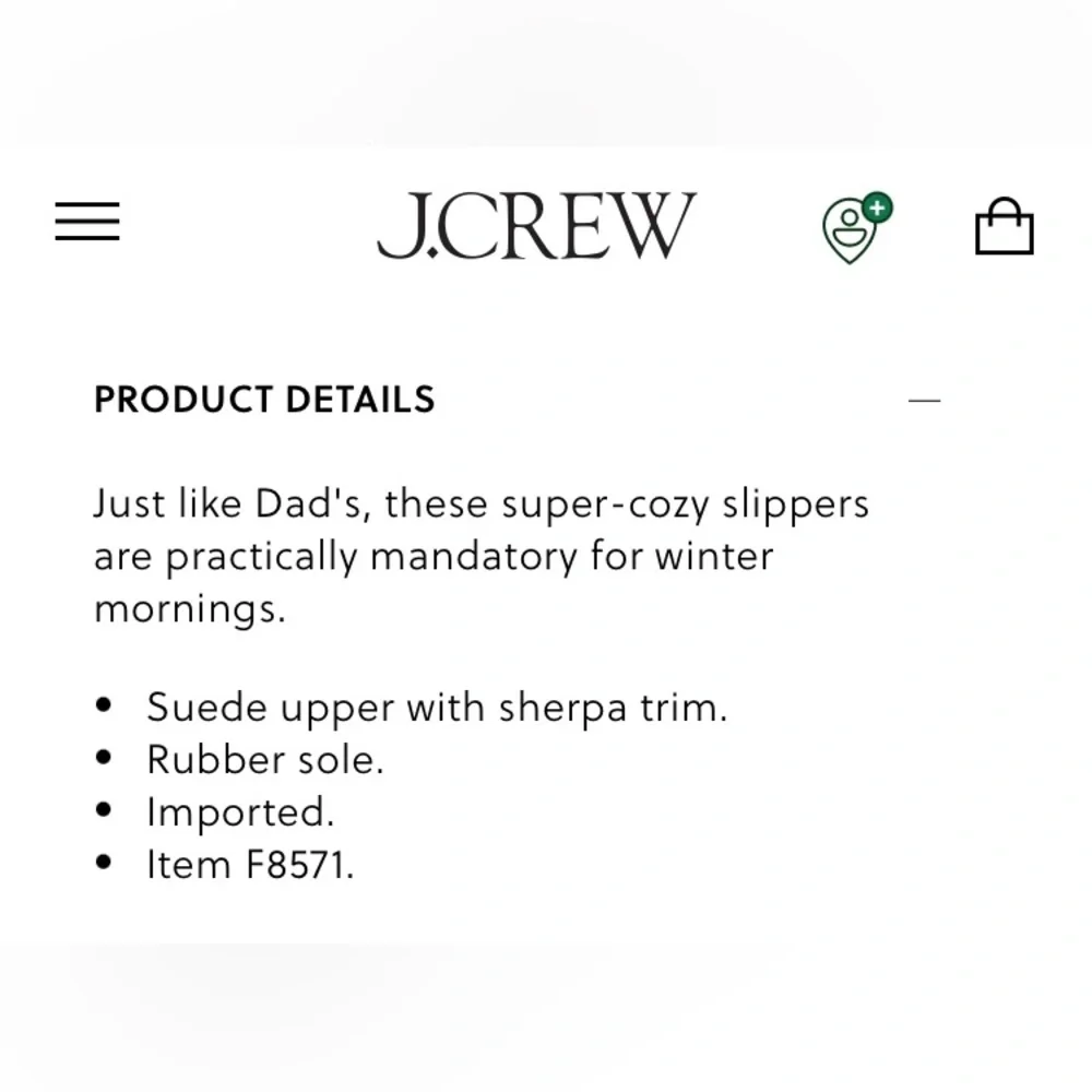 NEW Crewcuts Kids' sherpa lodge slippers K1